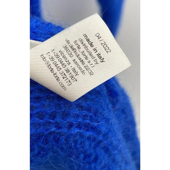 Forte Forte Women's Mohair Sweater Cardigan Duster Ribbed Coat Blue OS - Picture 14 of 14